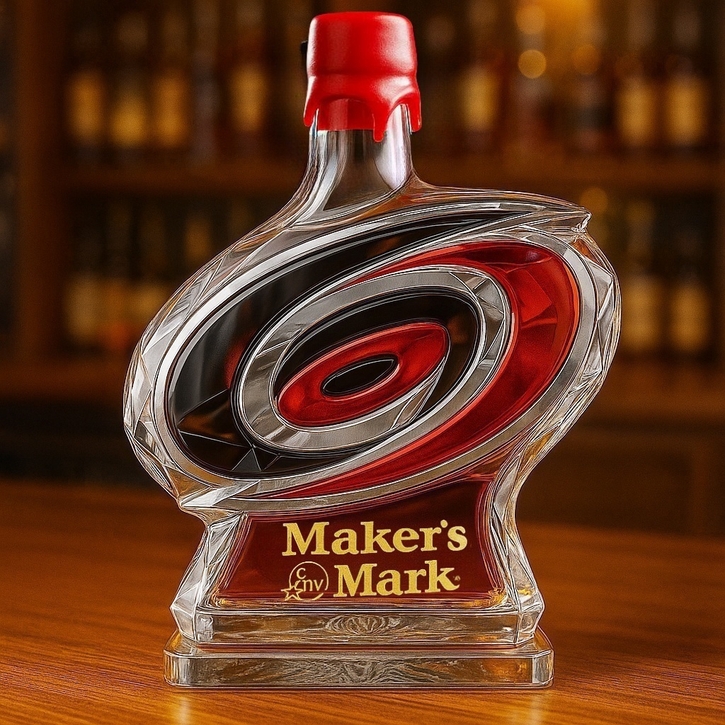 Carolina Hurricanes Whiskey Bottle