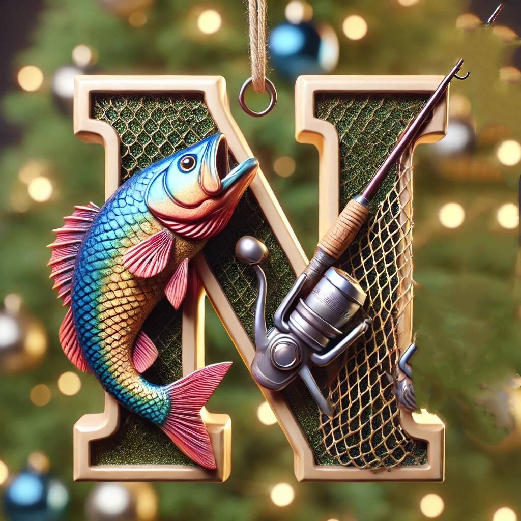 🎣Fishing Letter Ornaments