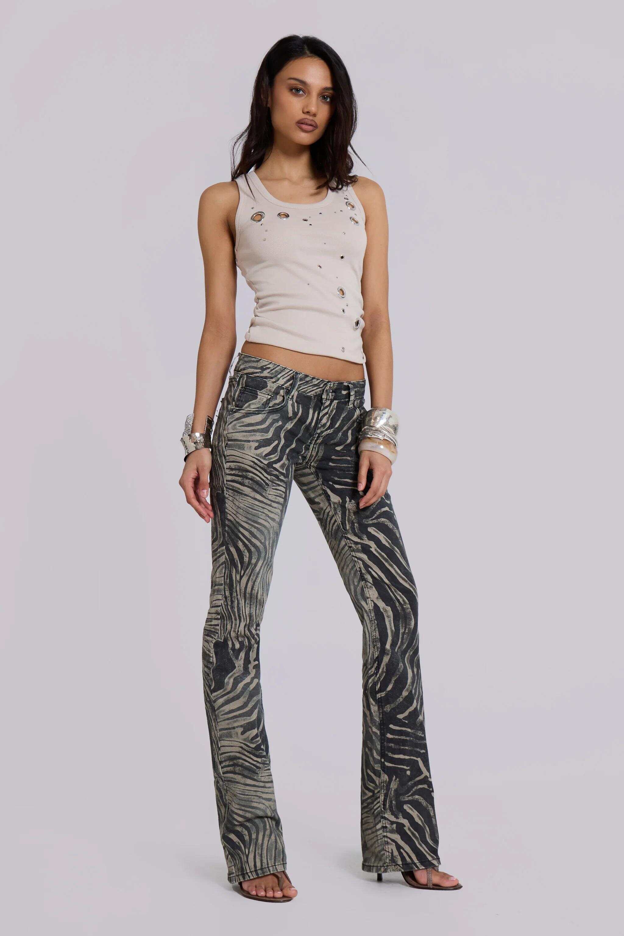Leona Bootcut Cooper Jeans in Zebra