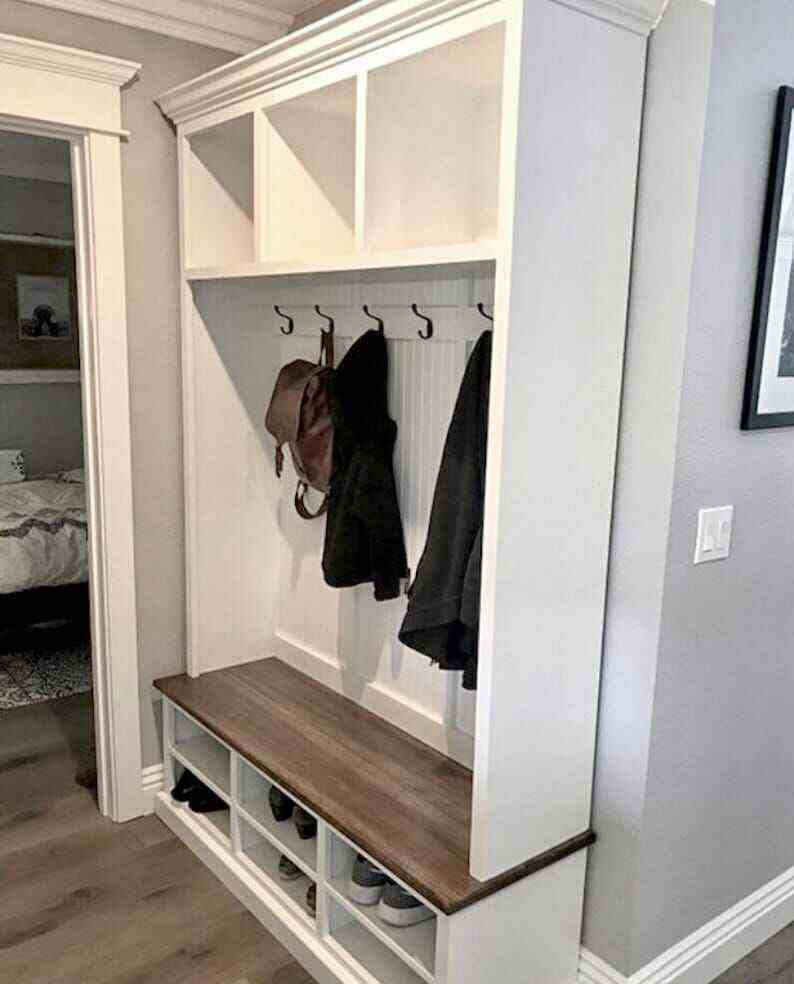 MORAGA 3-section entryway mudroom bench