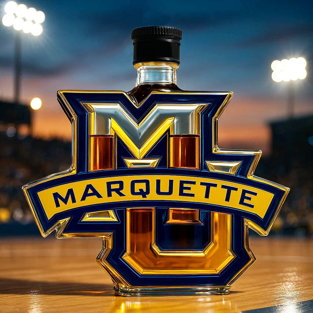 Marquette Golden Eagles Limited Edition Whiskey Bottle