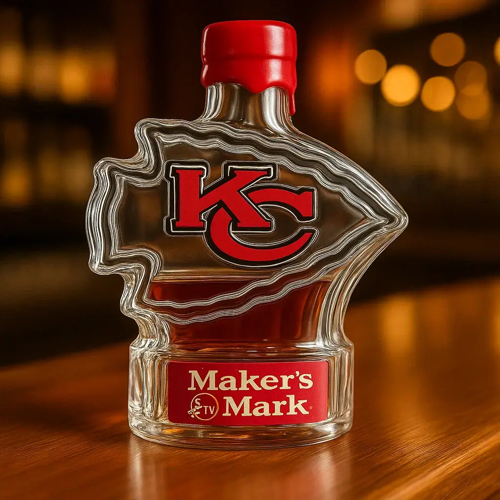 Kansas City Chiefs Whiskey Bottle