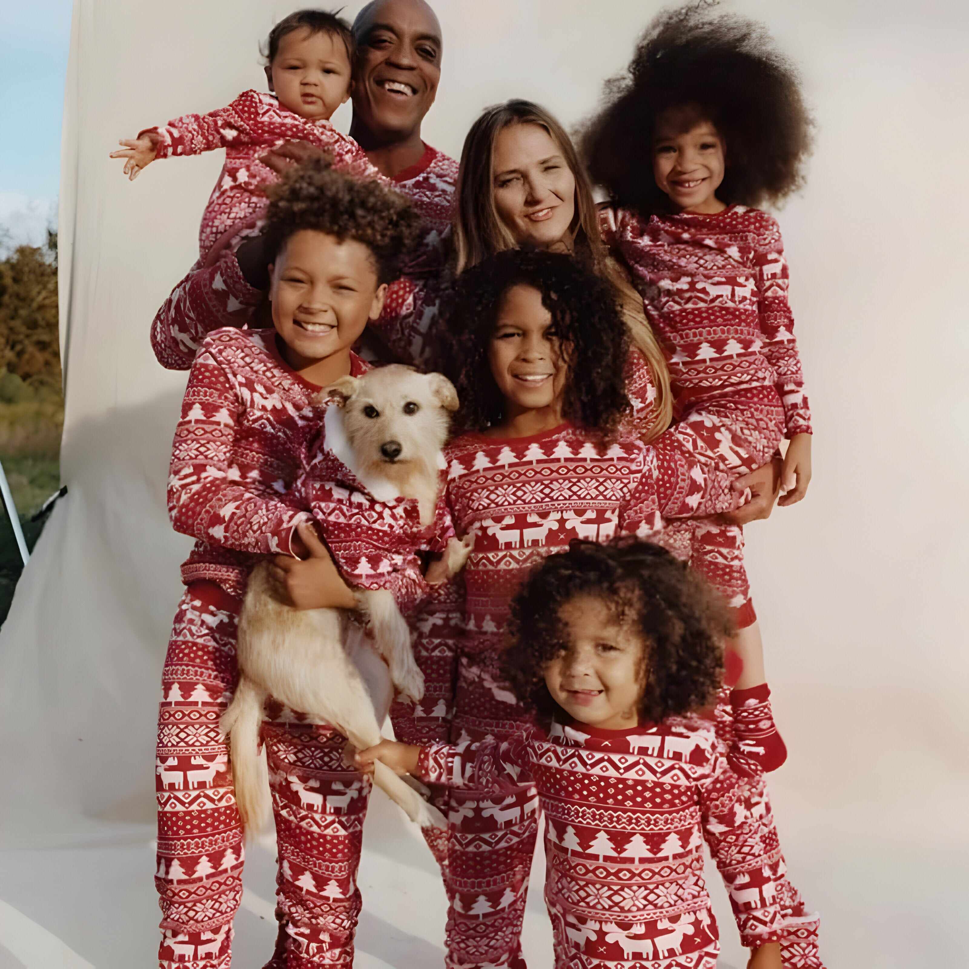 Mens Long Sleeve Matching Family Christmas Pajamas
