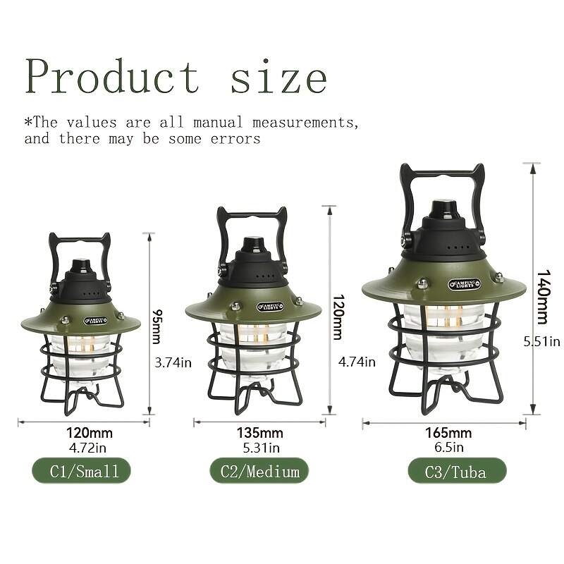 Camping Lantern, 5000mAh Dimmable LED Retro Lantern