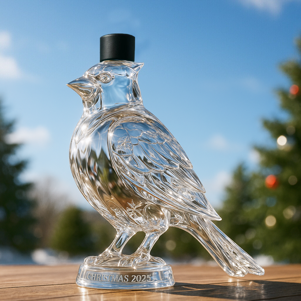Christmas Cardinal Limited Edition Whiskey Bottle