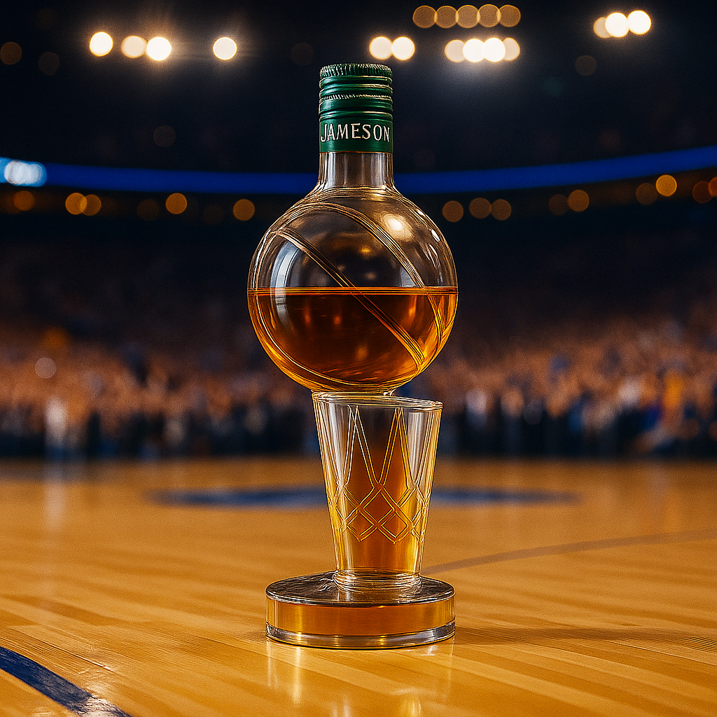 Larry O'Brien Championship Trophy Whiskey Bottle