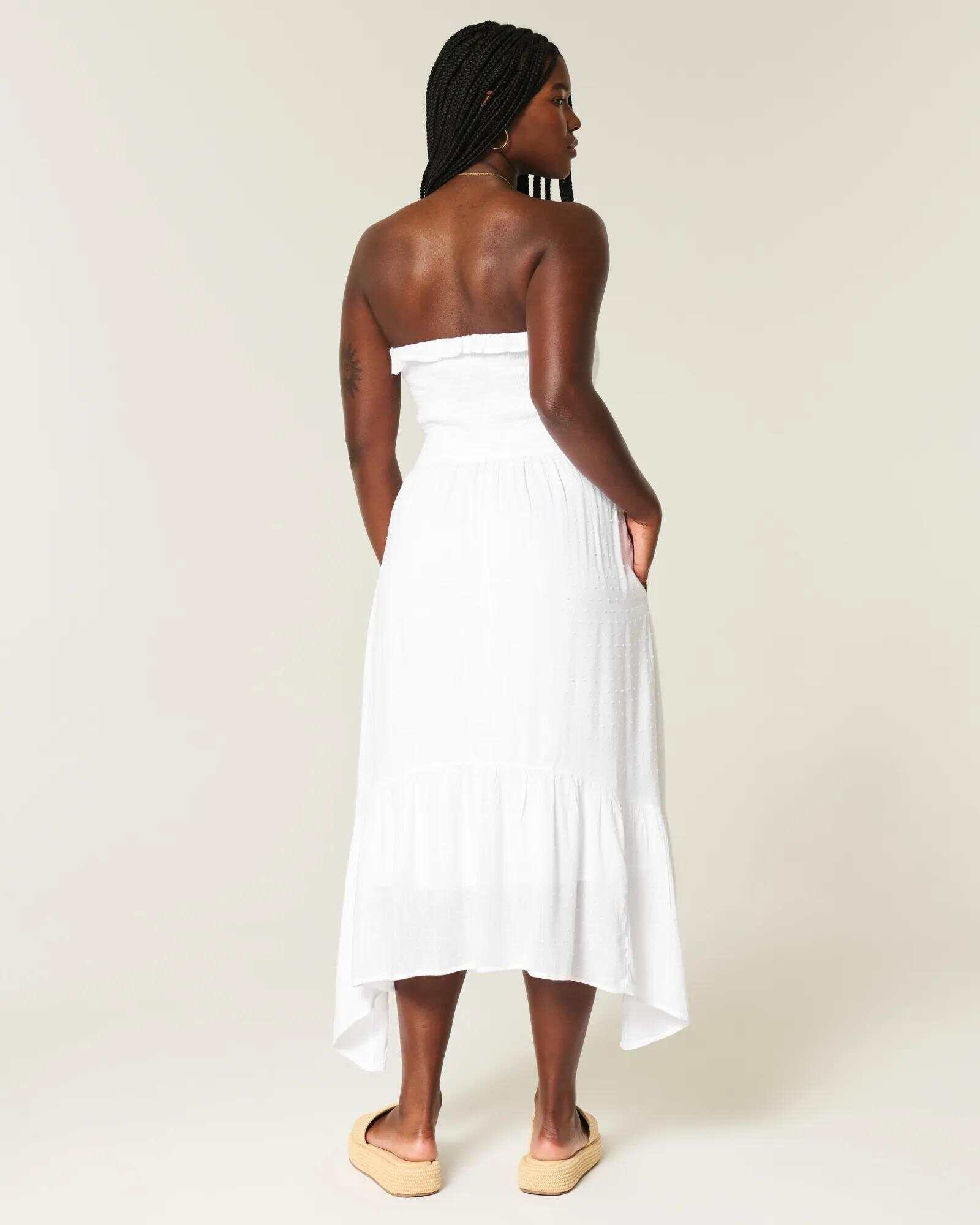 Strapless Smocked Maxi Dress