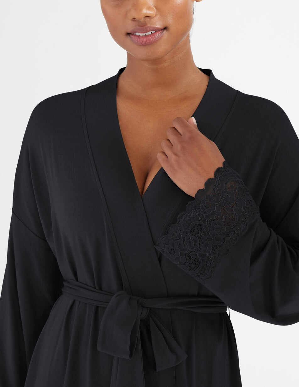 Lace Trim Robe