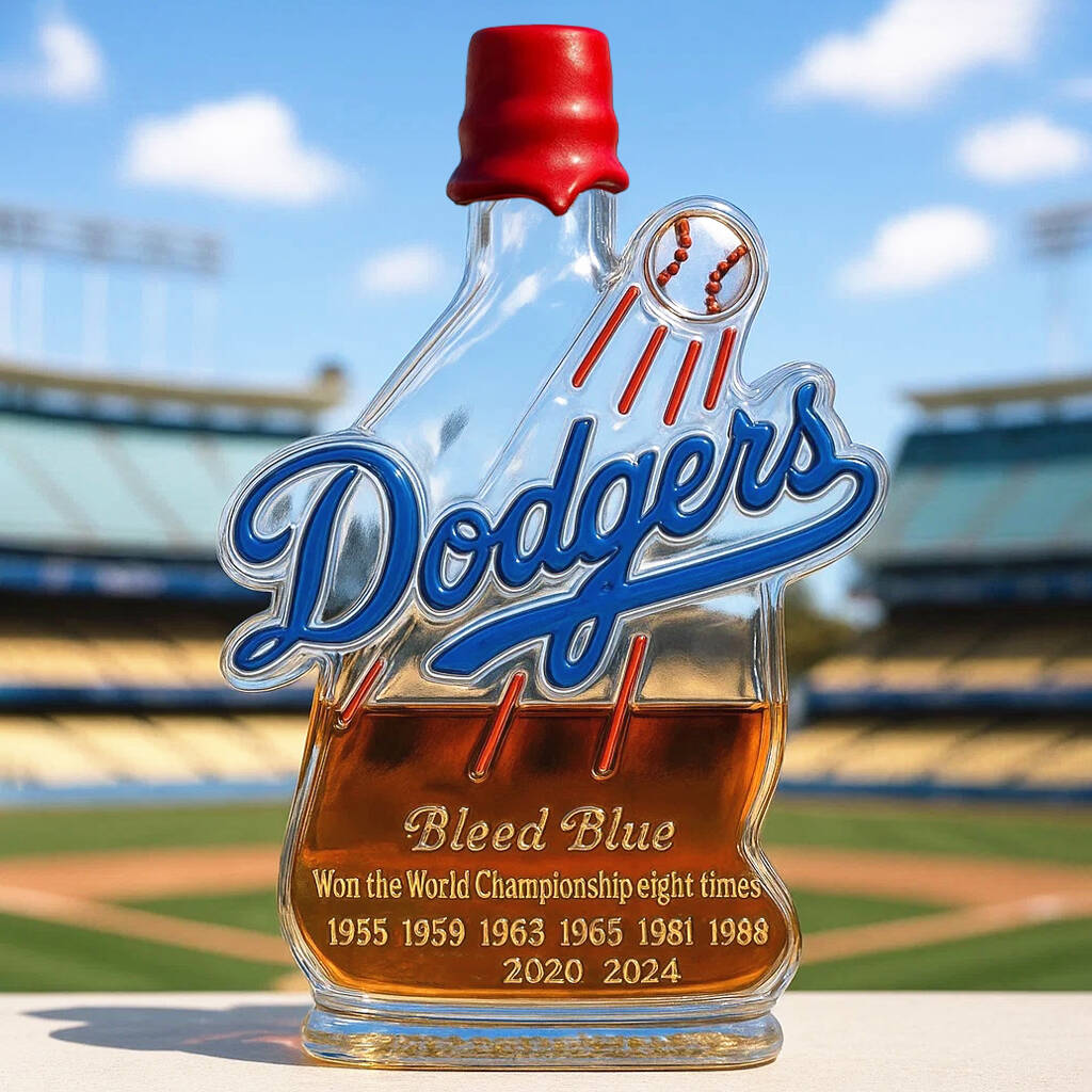 Los Angeles Dodgers Honor Whiskey Bottle
