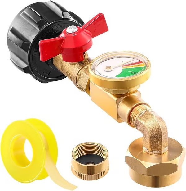 🔥Hot Sale 59% OFF✨ Top-Rated Propane Refill Elbow Adapter with Tank Gauge