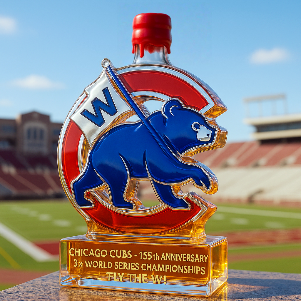 Chicago Cubs 155th Anniversary Limited-Edition Whiskey Bottle
