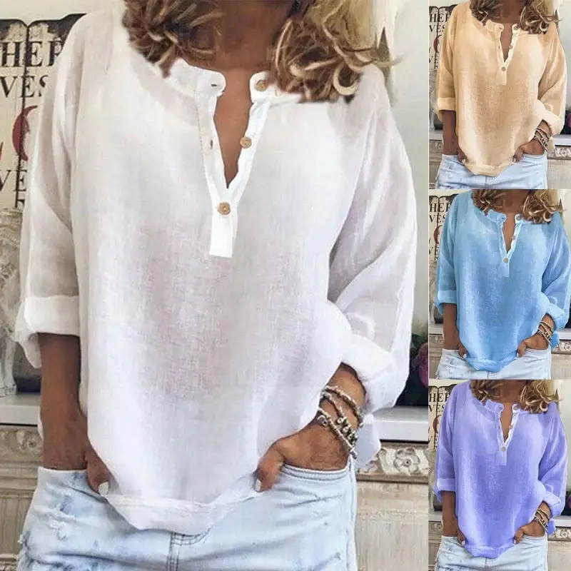 🔥Summer Arrivals🌟[S-2XL]🌿Women's Casual Breathable Long Sleeve Shirt