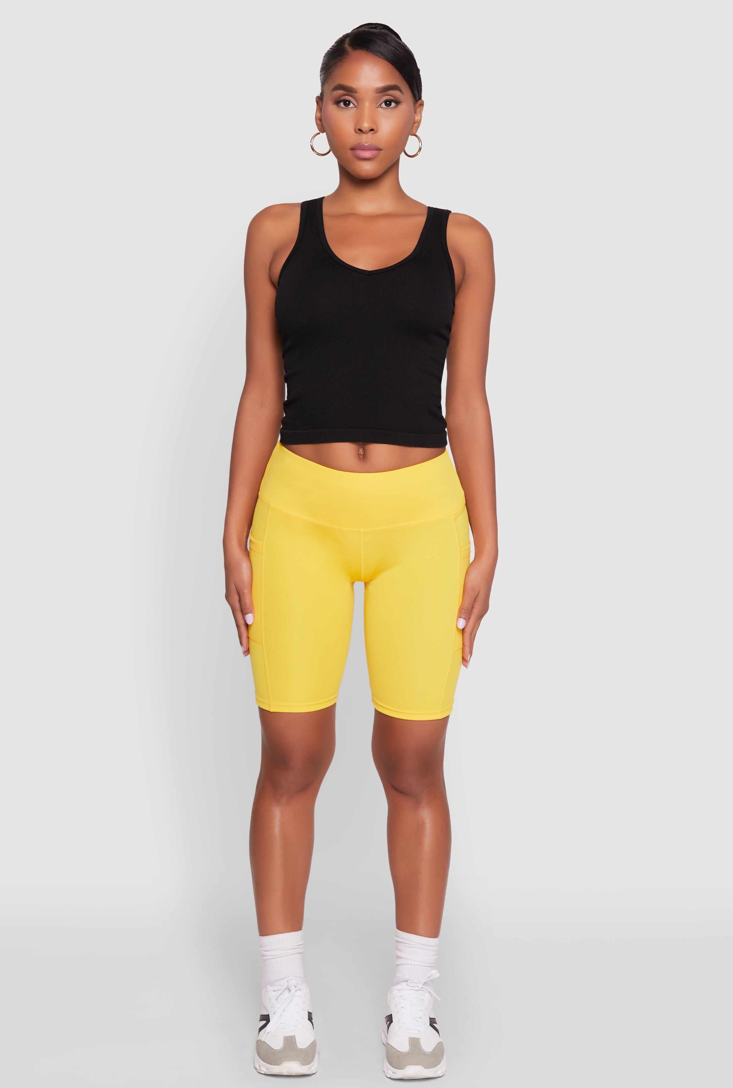Stylish Bike Shorts with Tummy Tucker and Side Pockets