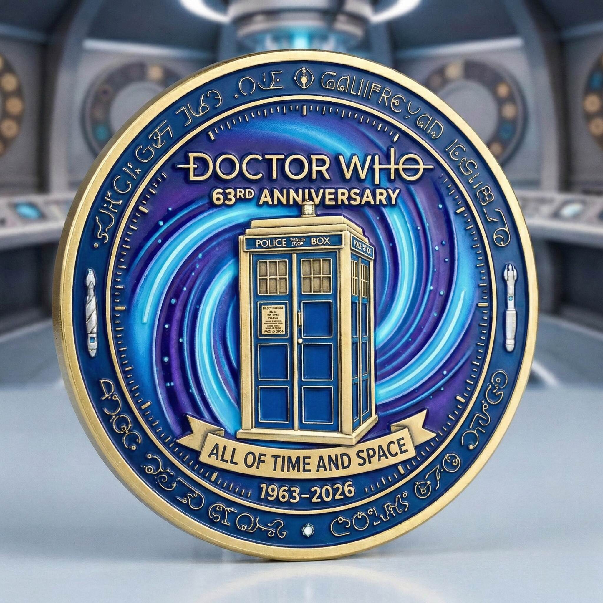 Doctor Who – 63rd Anniversary TARDIS Type 40 Commemorative Coin