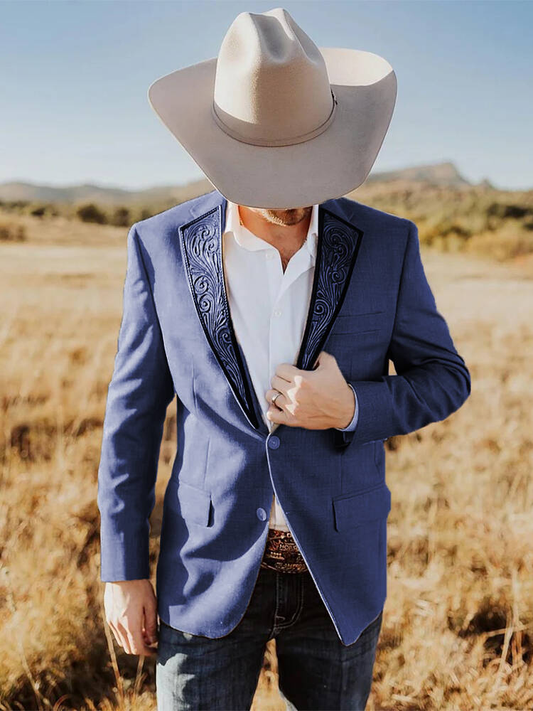 Men's Vintage Western Style Suit Jacket