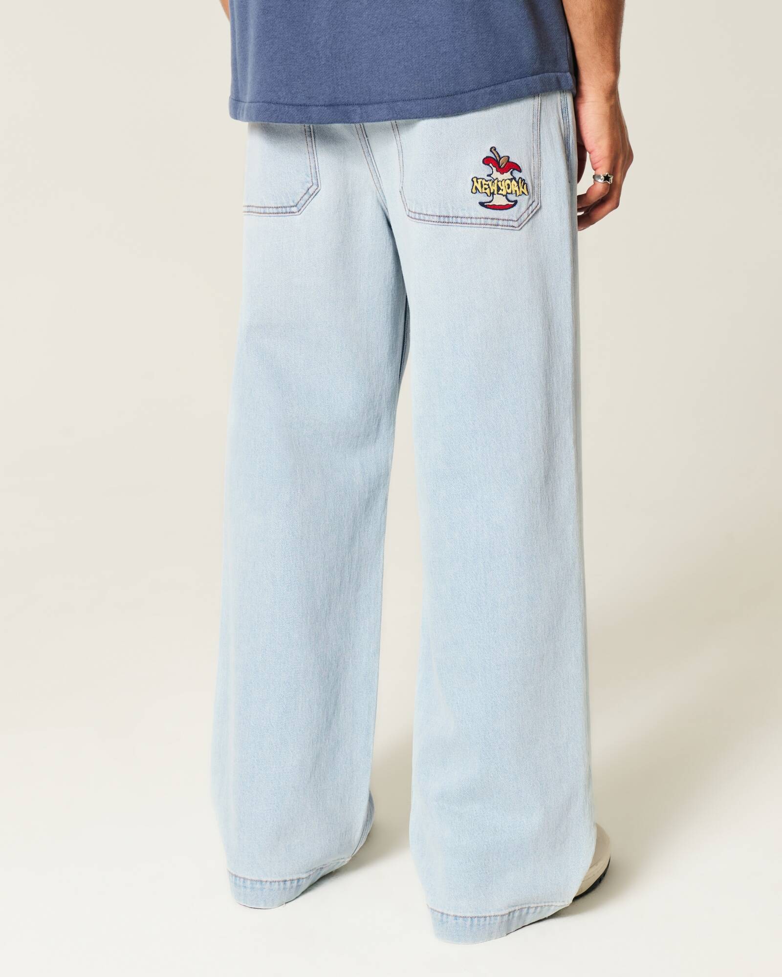Medium Wash Super Baggy Jeans