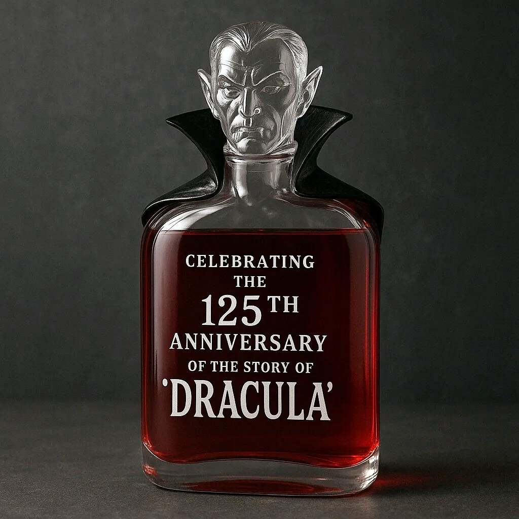Dracula's 125th Anniversary wine bottle