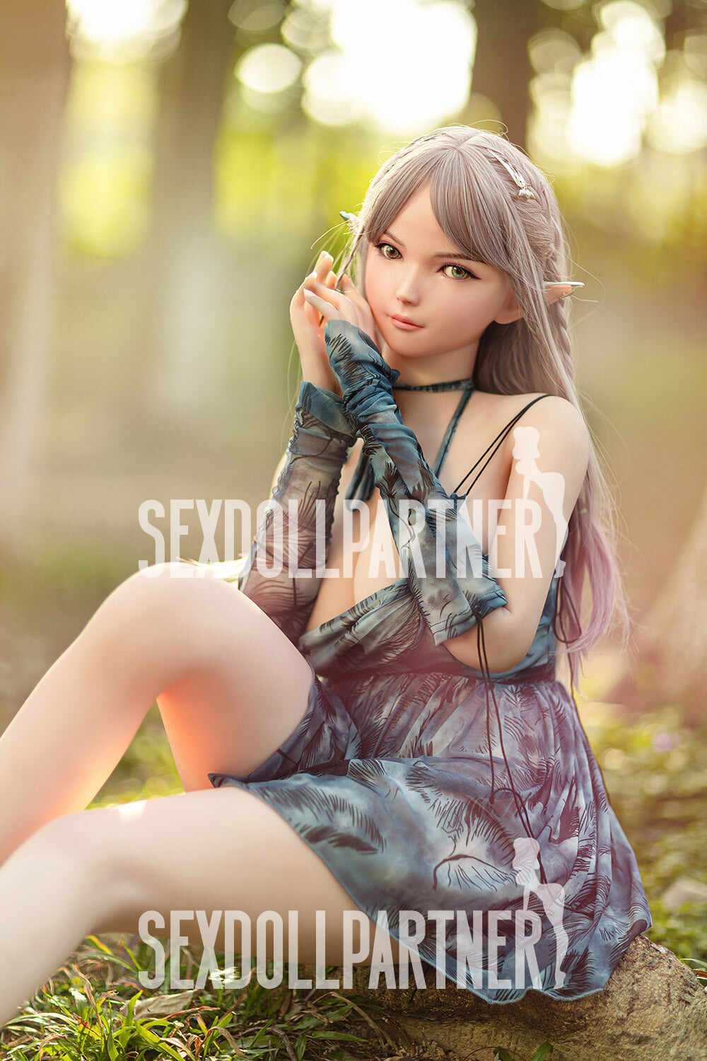 EU Stock - RIDMII Aggie Unique Design 5ft34/ 163cm Silicone Head ELF Hentai Blonde Realistic Sex Doll