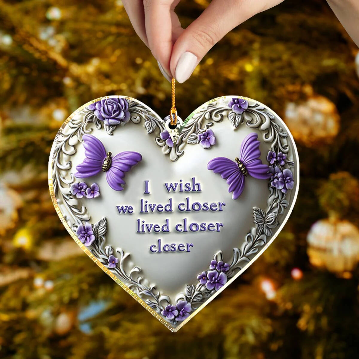 I Miss You Christmas Ornament