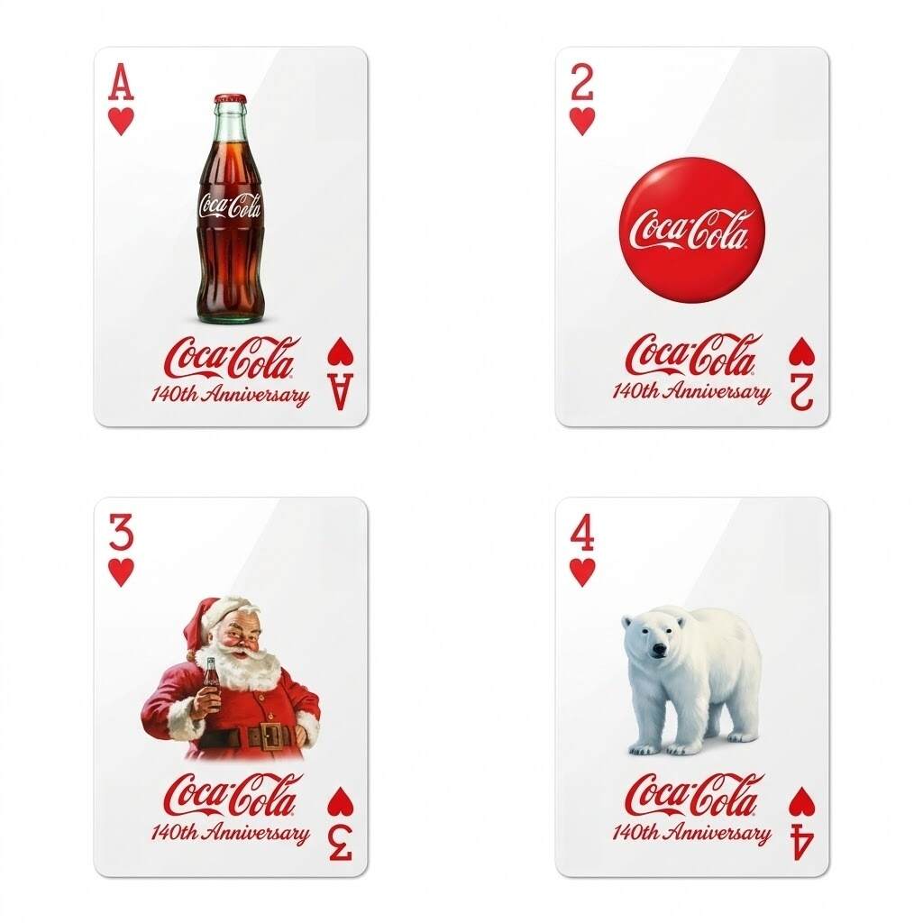 Coca-Cola 140th Anniversary Commemorative Playing Cards