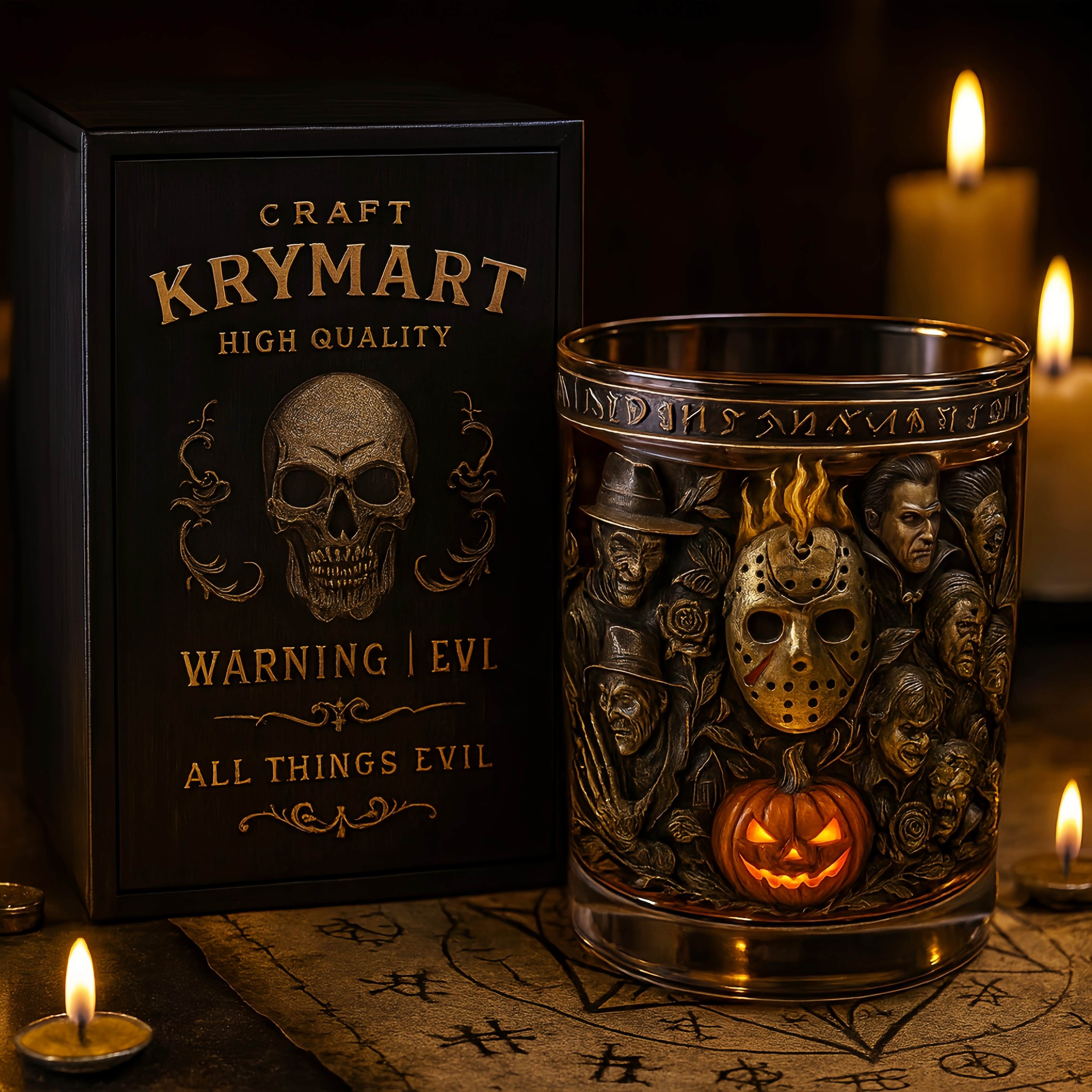 Halloween Horror Legends Glass