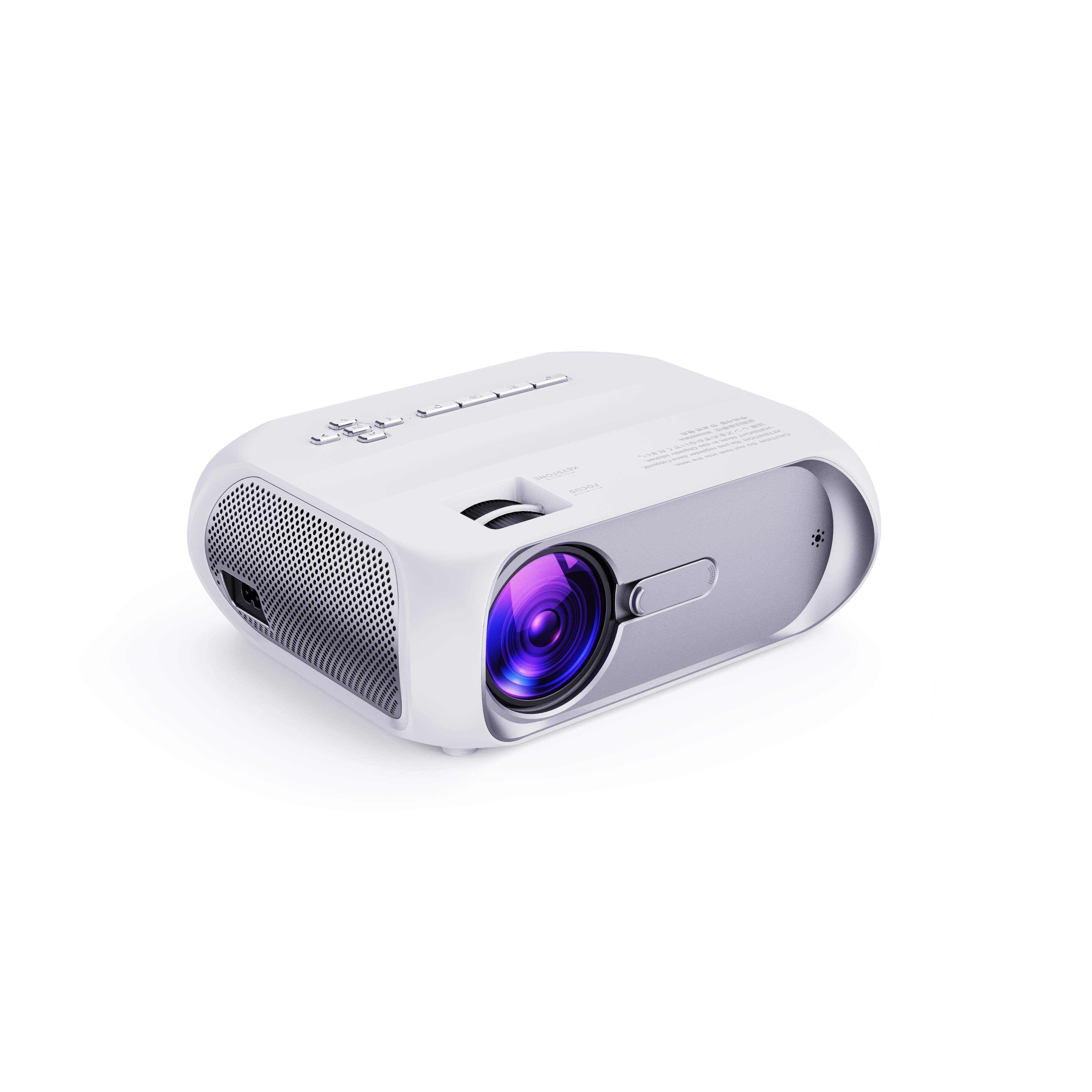 1pc Ultra Clear Large Screen Projectors 2025 Upgrade 4K Video Projectors, 50000 Hour Multimedia Home Theater Movie Projectors, Compatible With Full HD 1080P HDMI, VGA, USB, AV, Laptops, Smartphones