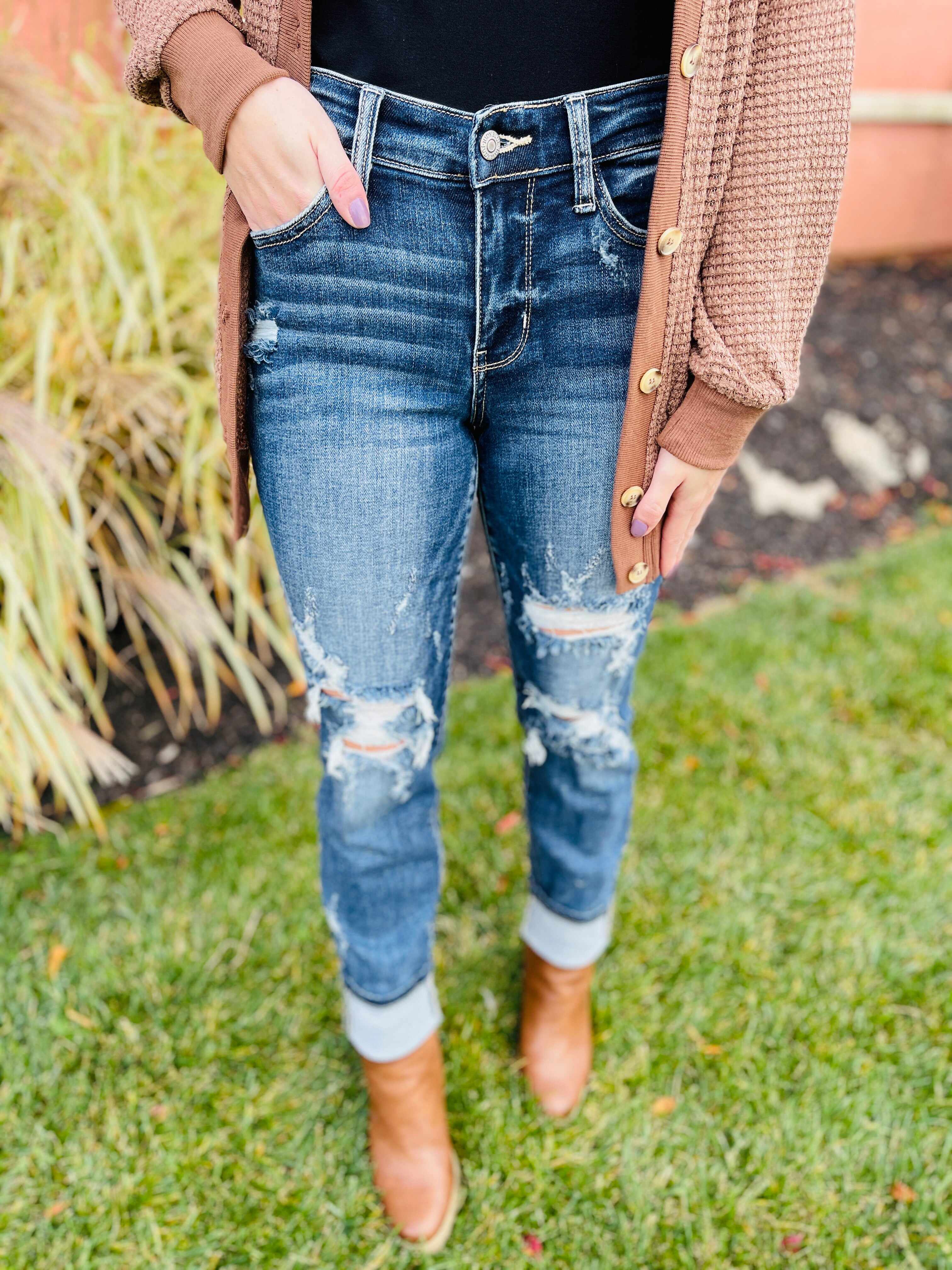 Plus/Reg Now Or Never Mid-Rise Boyfriend Jeans