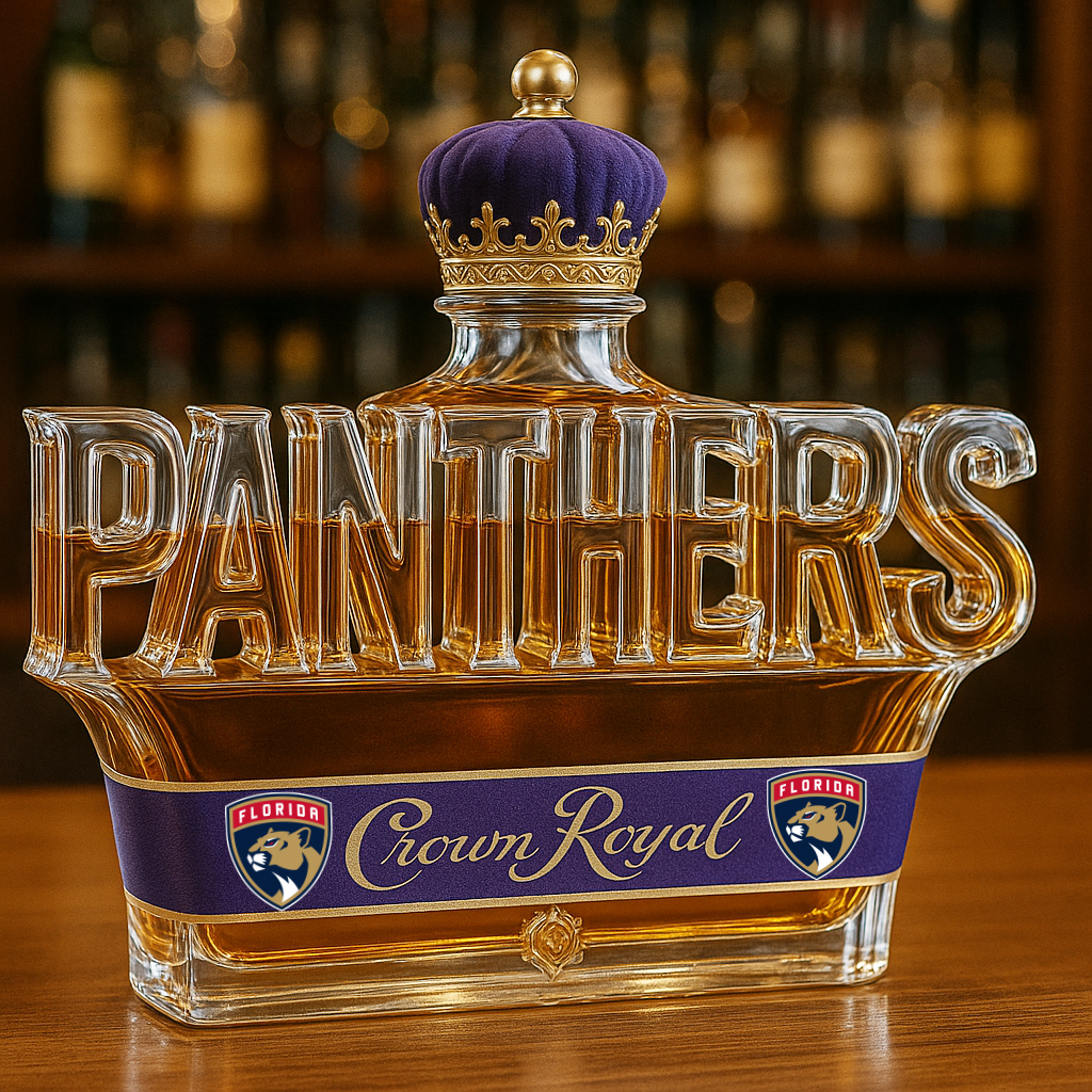 PANTHERS Whiskey Bottle