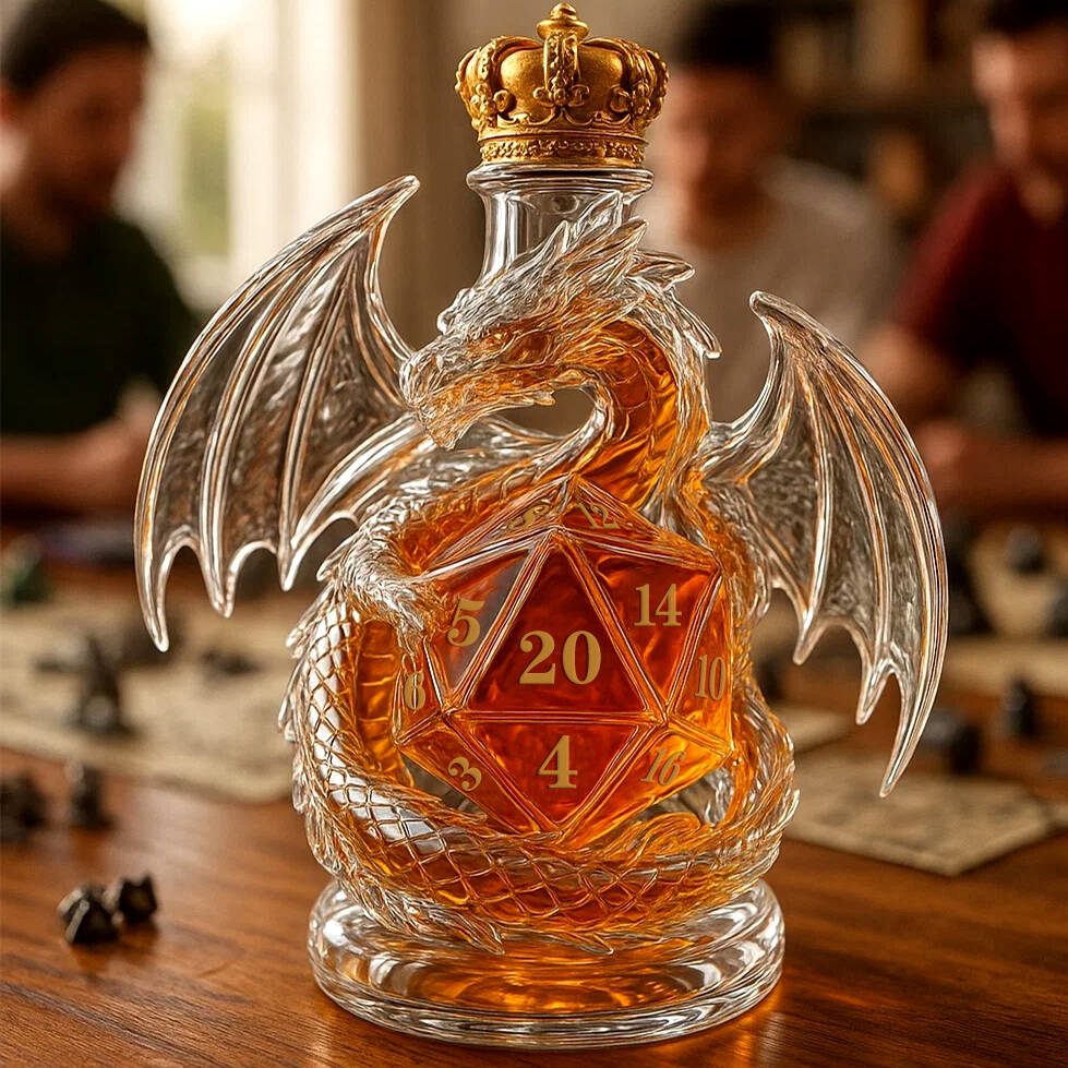 Dice Guardian Dragon Whiskey Bottle