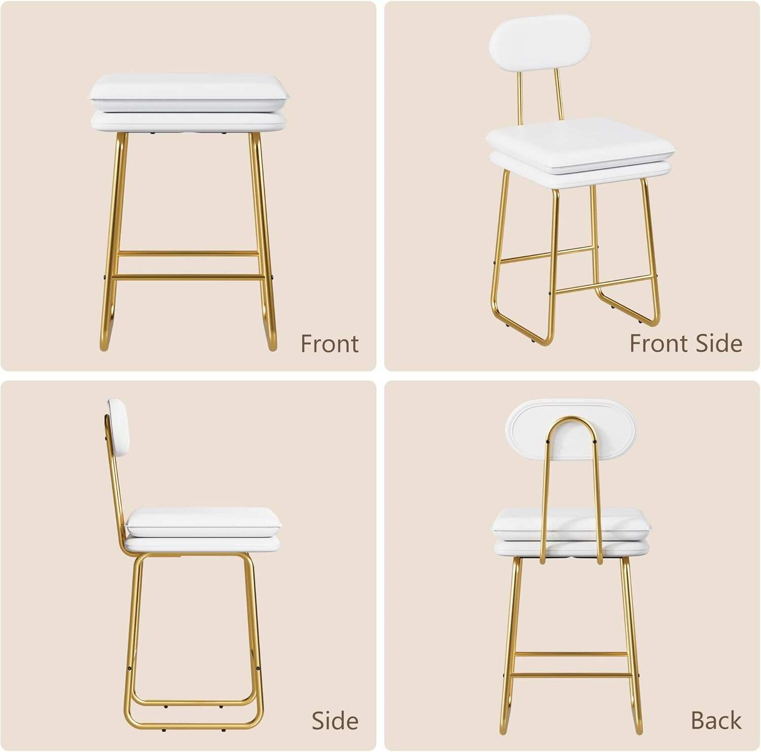 VECELO Bar Stools Set of 2