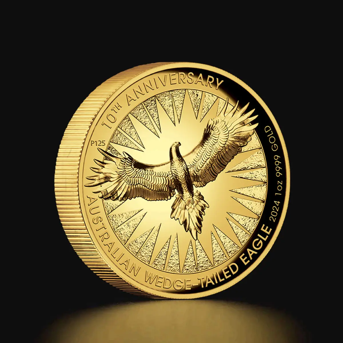 1 oz Australian Wedge-tailed Eagle High Relief Gold Coin