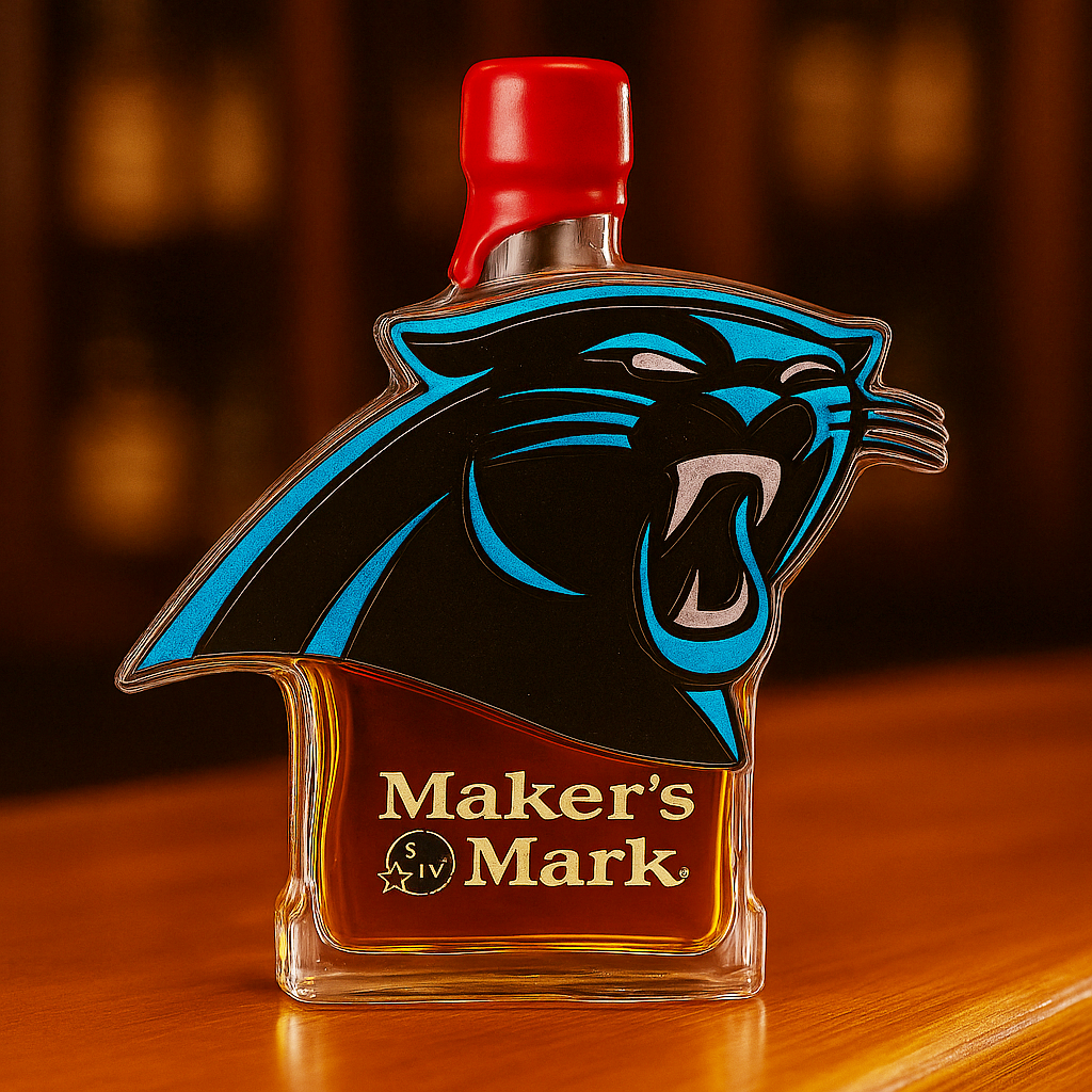 Carolina Panthers Whiskey Bottle