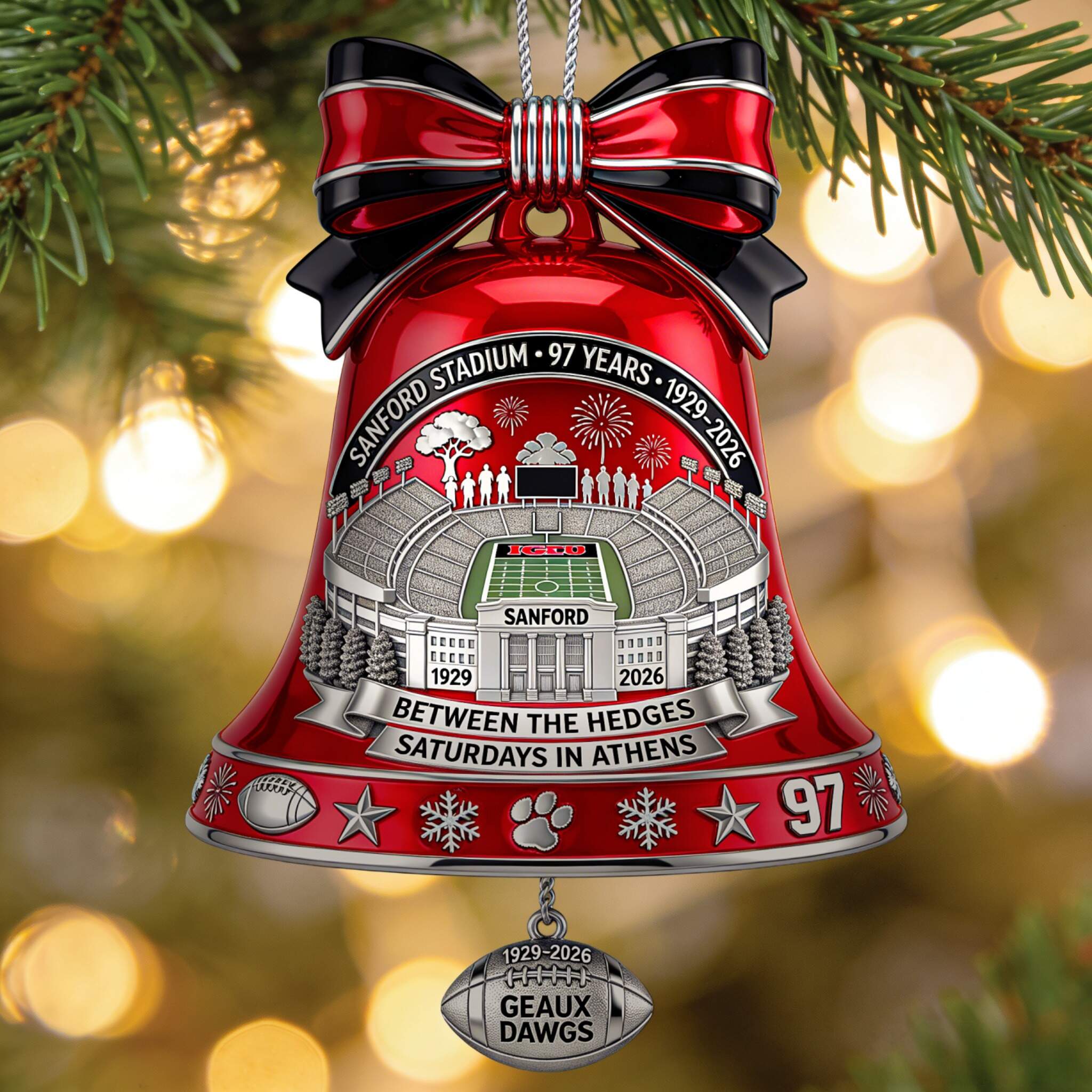 97th Anniversary Sanford Stadium Bell Ornament