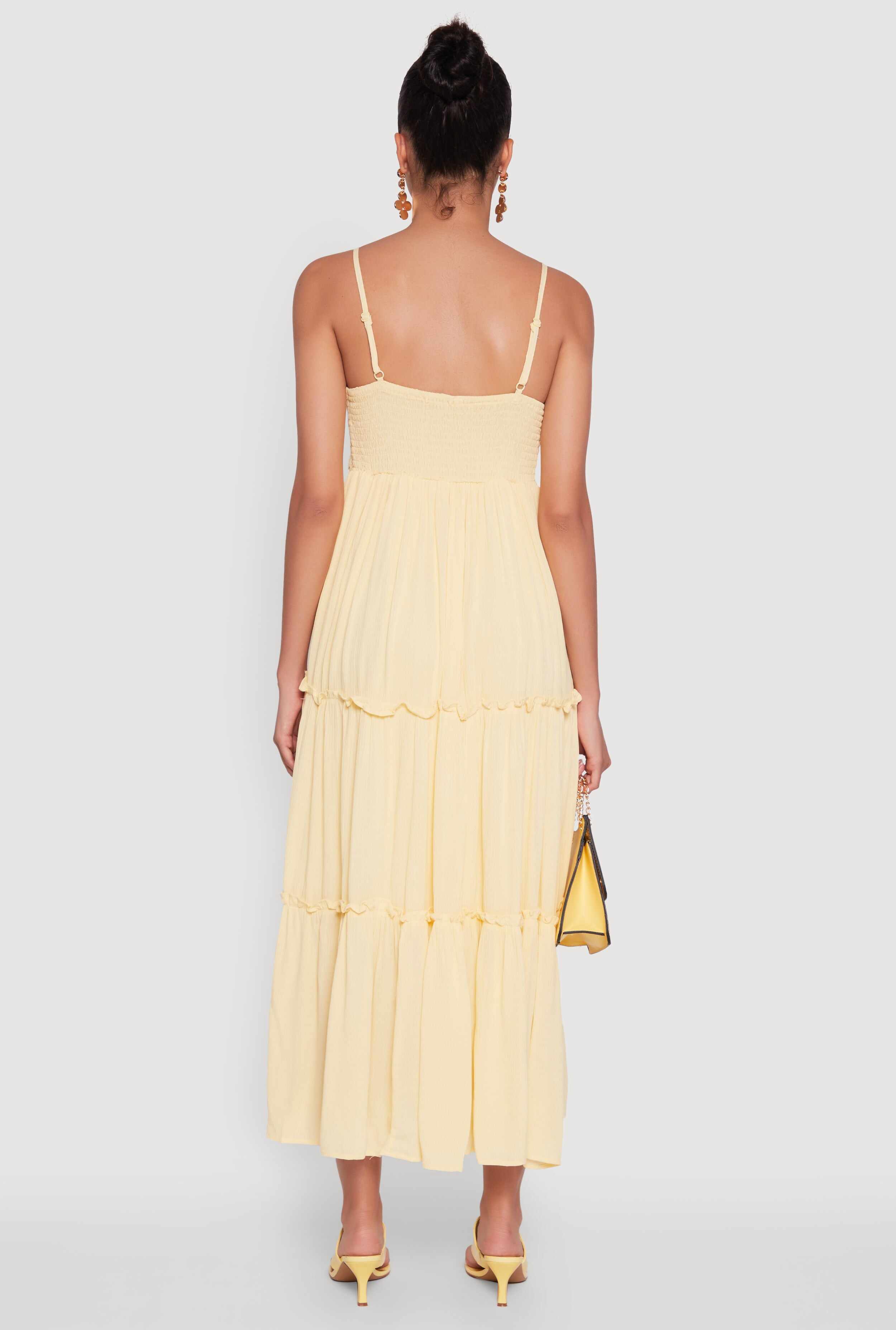 Haute Monde Crochet Detail Tiered Sundress
