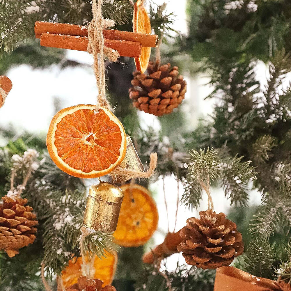 Natural Orange Slices Cinnamon Pinecones Ornament
