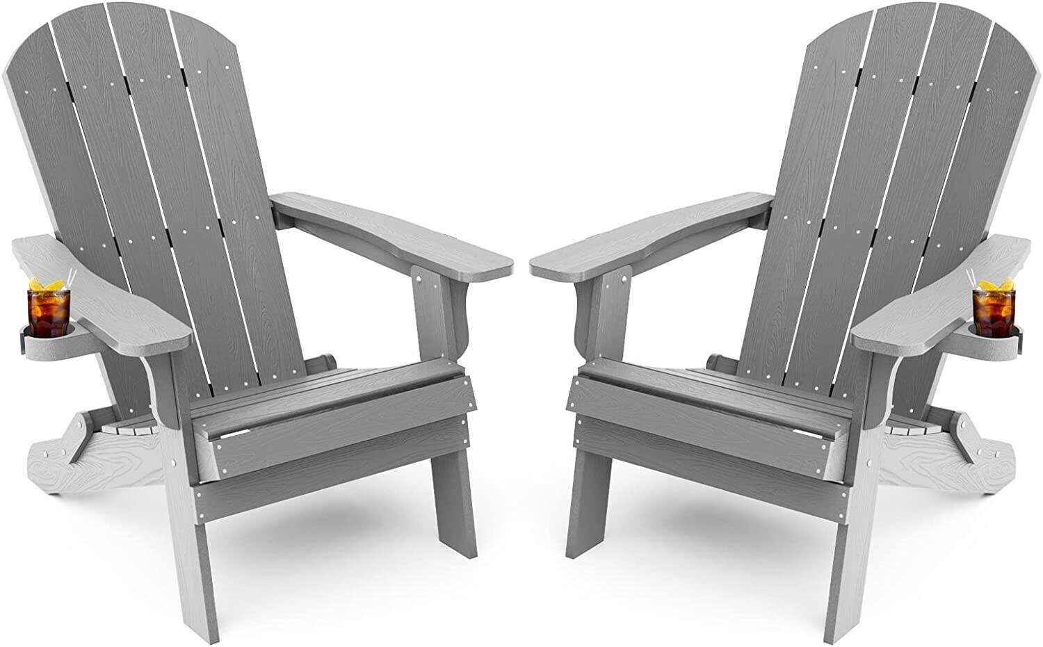 Adirondack Chair ,Patio Chairs 5 Steps Easy Installation,Widely Used in Outdoor, Fire Pit, Deck, Outside, Garden, Campfire Chairs