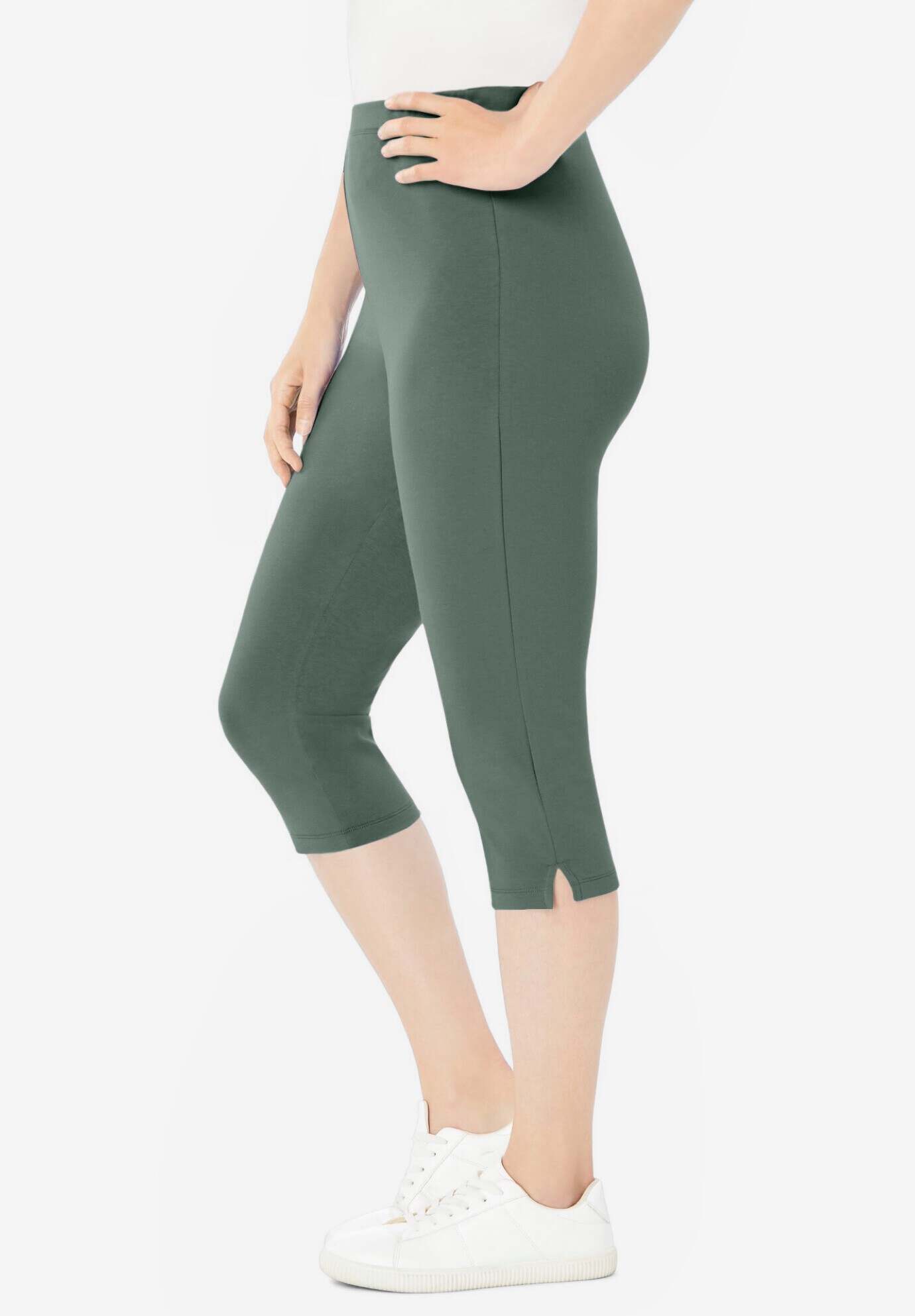 Stretch Cotton Capri Legging