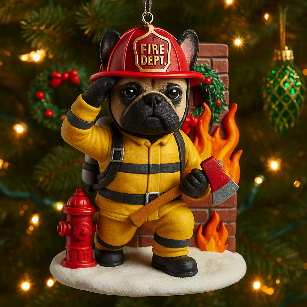 Brave Paws Firefighter Ornament Collection 2025