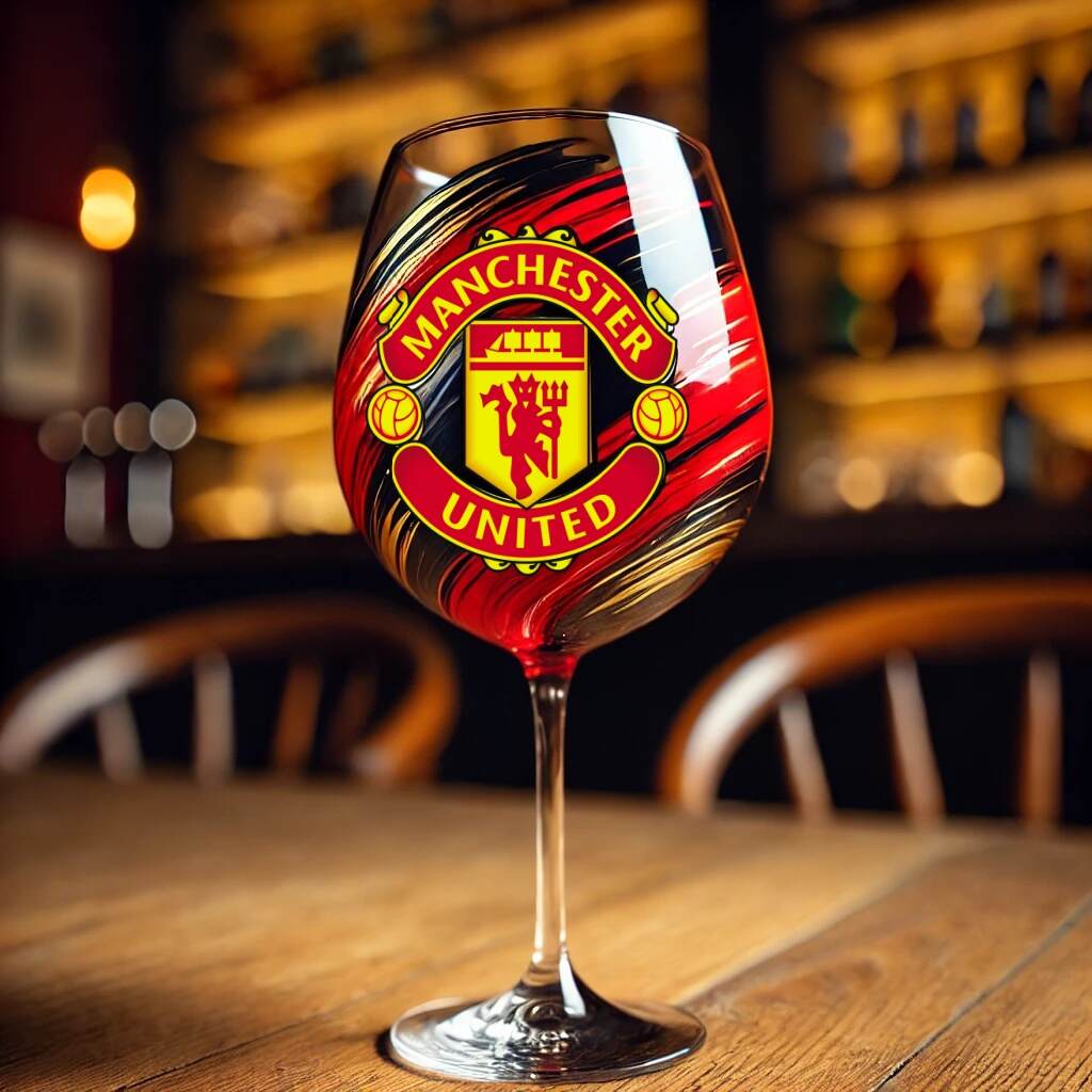Premier League Football Wine Glass