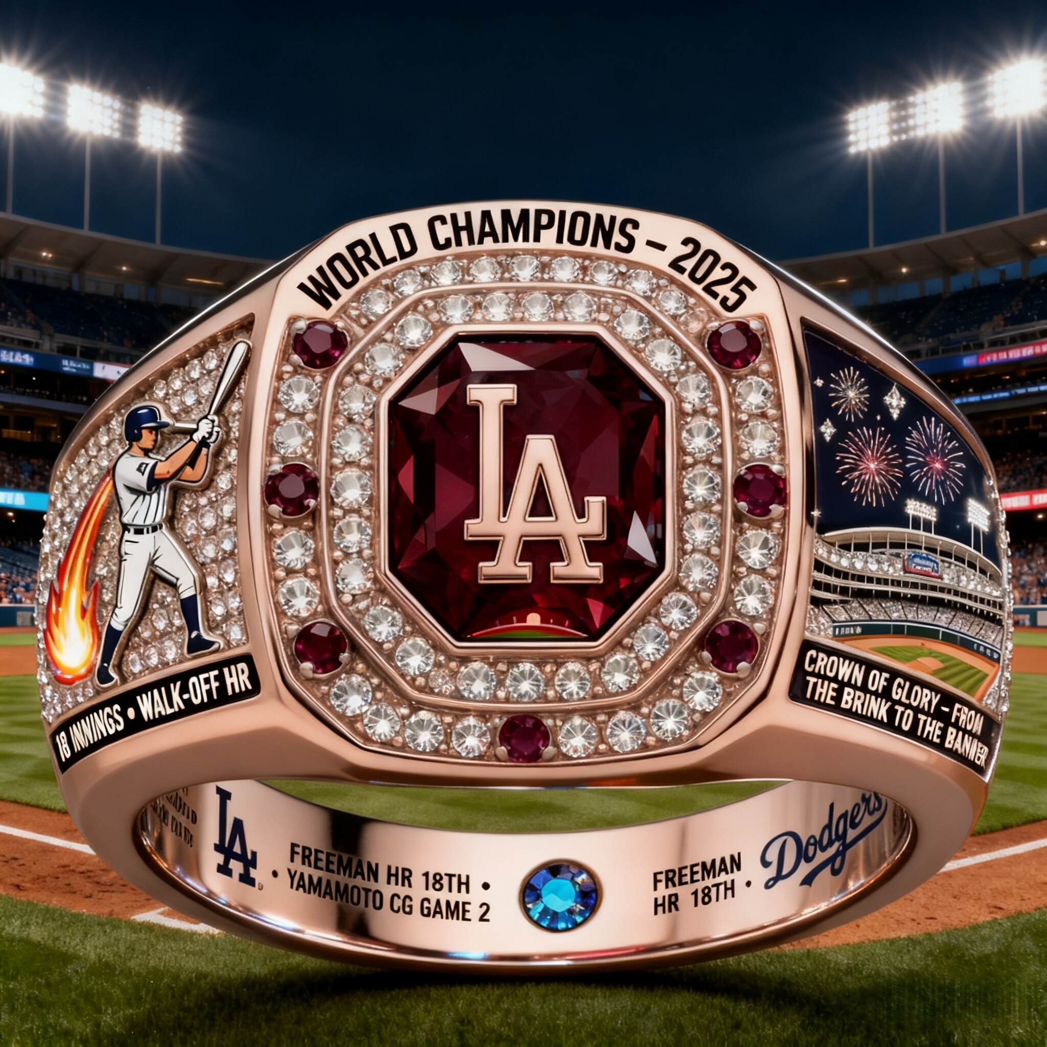 Los Angeles Dodgers 2025 Faith Ring – Champions of Spirit Edition
