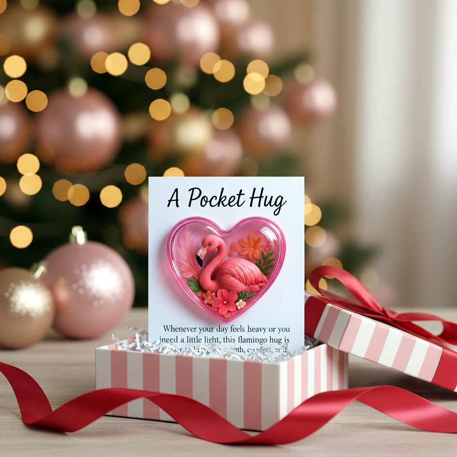 A Pocket Hug for flamingo lover