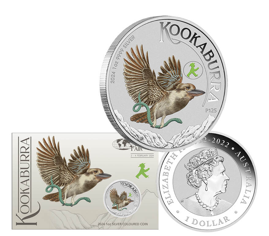 2024 WMF Kookaburra 1oz Silver Coloured Coin-NGC