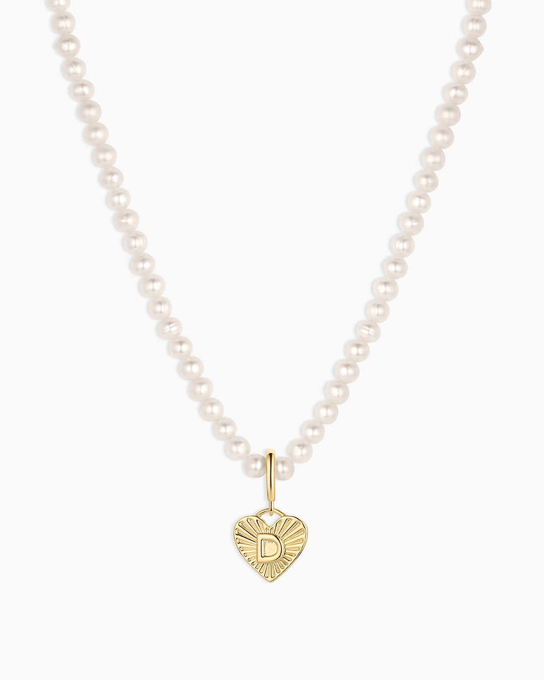 Vintage Heart Alphabet Charm Necklace