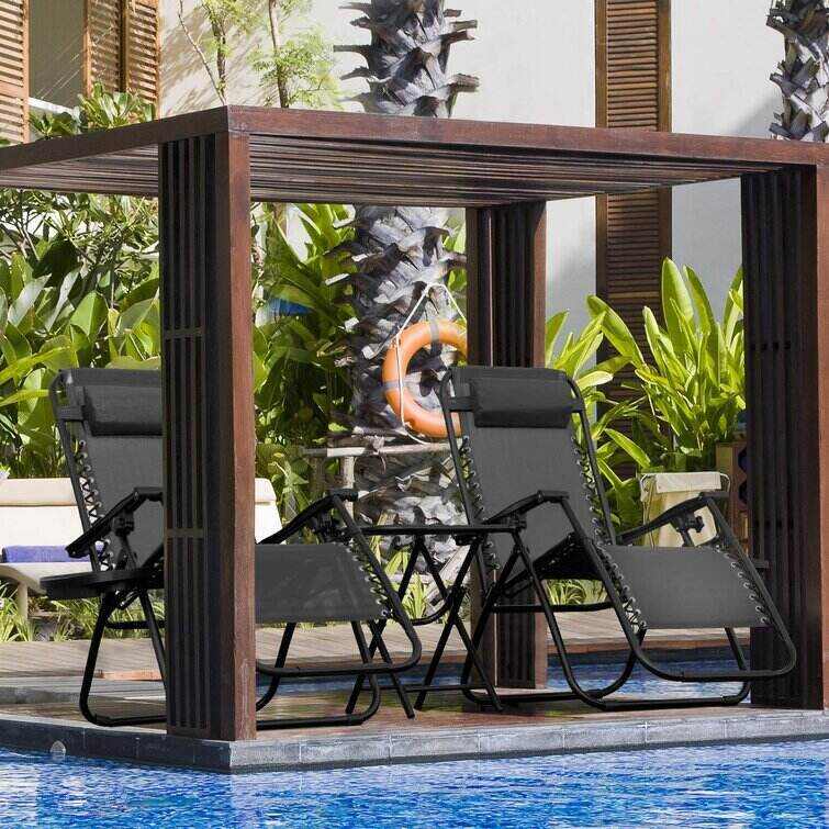 Gavyn Reclining/Folding Zero Gravity Chair with Cushion