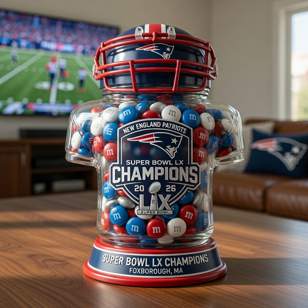New England Patriots – Super Bowl LX Champions Helmet Candy Jar