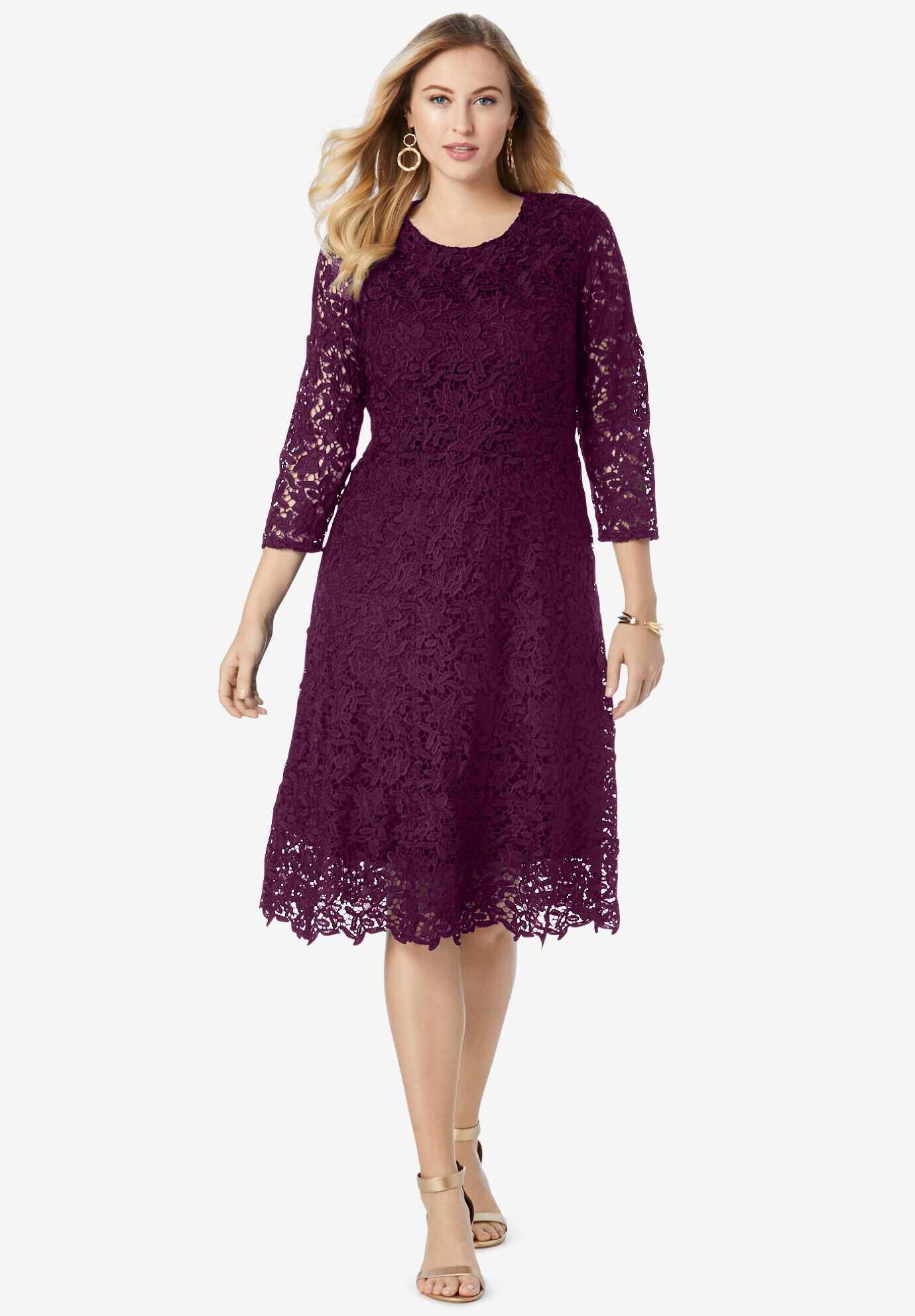 Lace Fit & Flare Dress