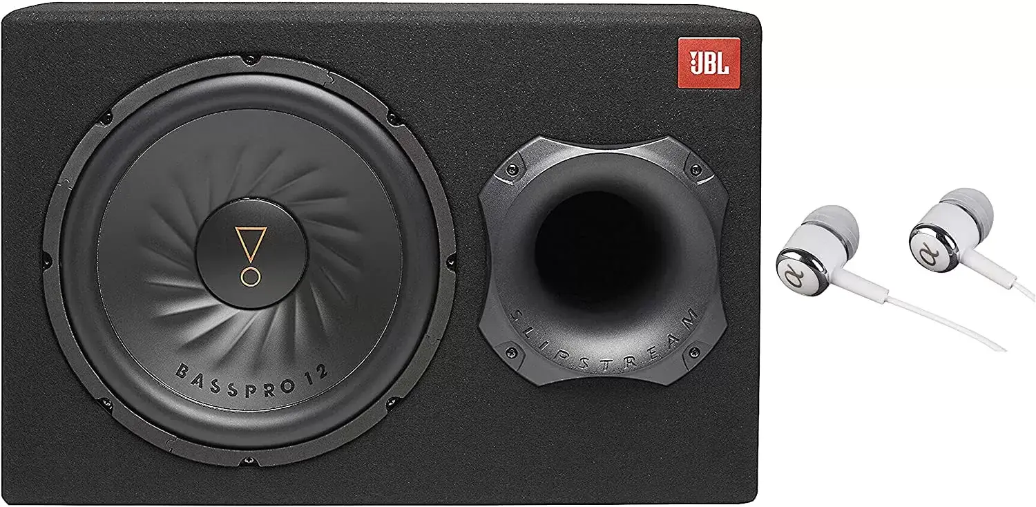 Clearance Sale Bluetooth Streaming Portable Speaker1 GT-BassPro12 12-Inch (300mm) Car Audio Powered Subwoofer System, black