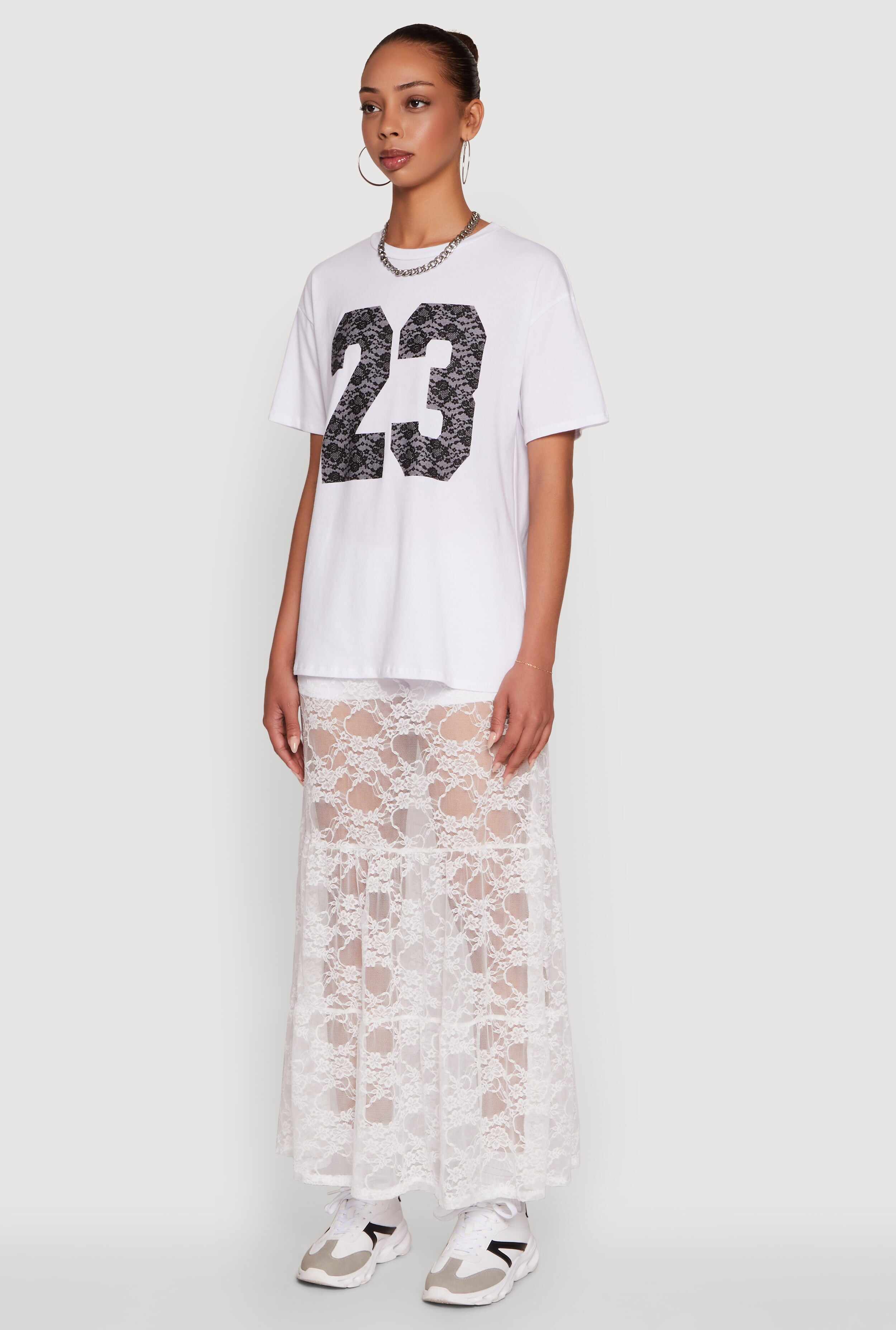 Stylish 23 Crew Neck Short Sleeve Tee