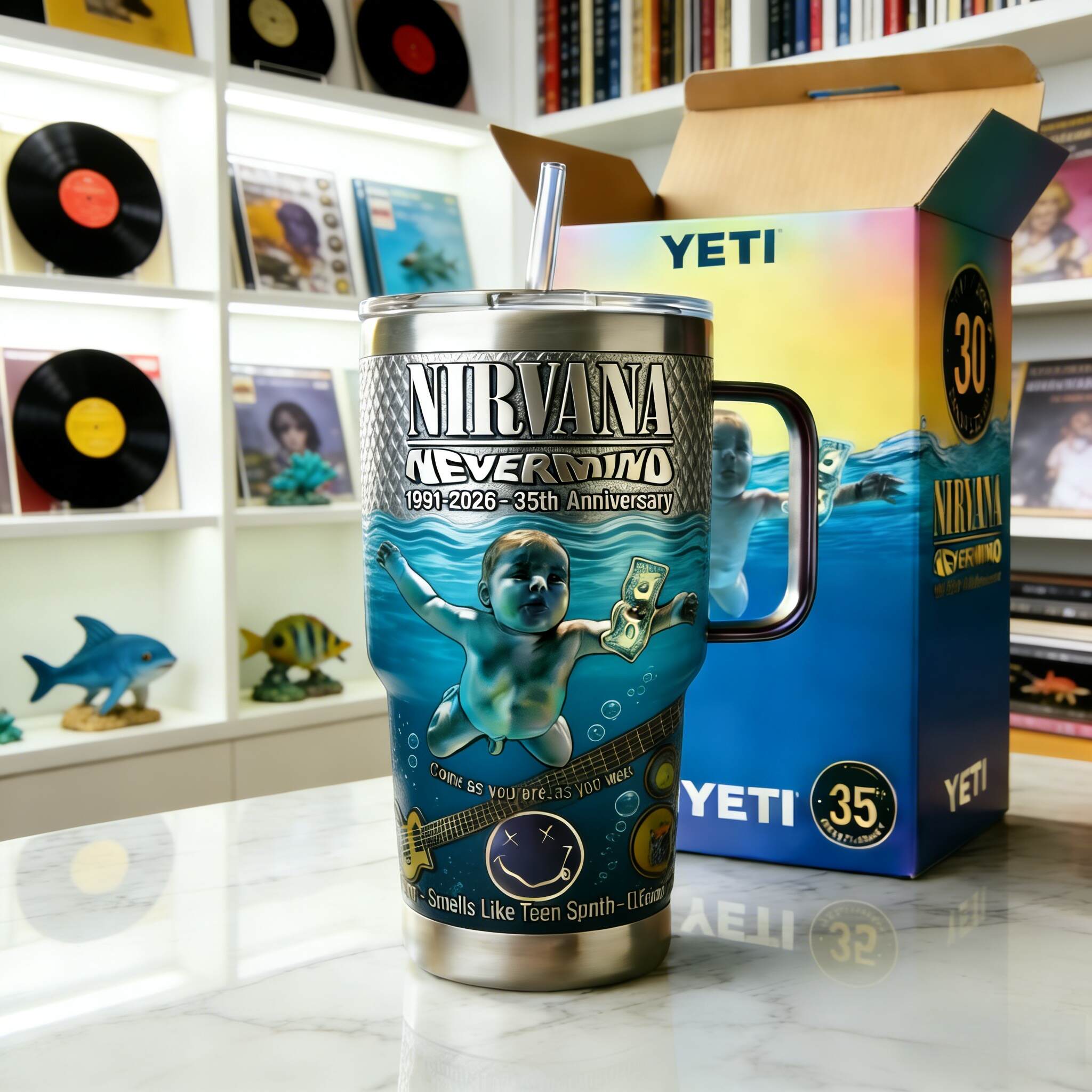 Nirvana “Nevermind”  35th Anniversary Daily YETI Tumbler