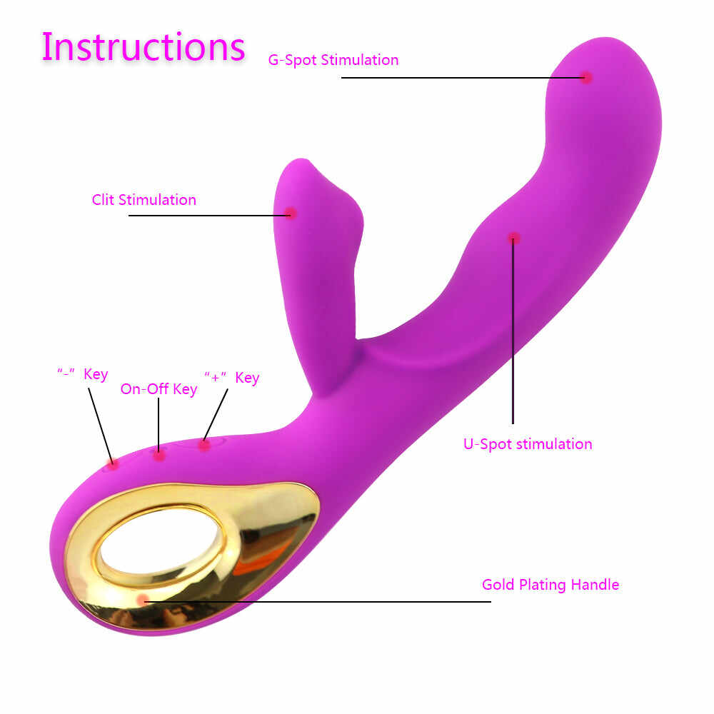 G-Spot Rabbit Vibrator with Clitoral Stimulator – Waterproof Rechargeable